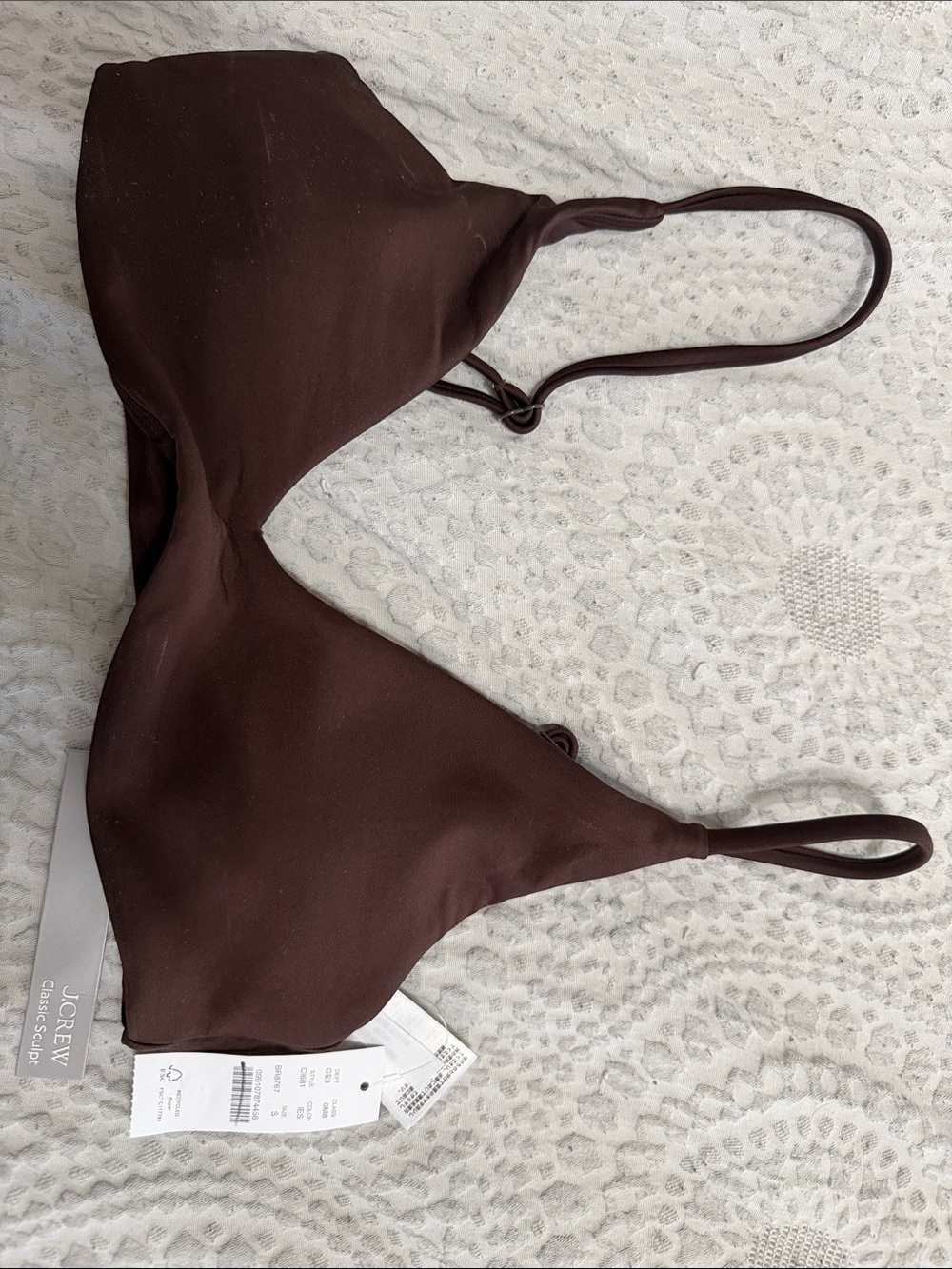 J. Crew Chocolate Brown Wireless Triangle Bralette
